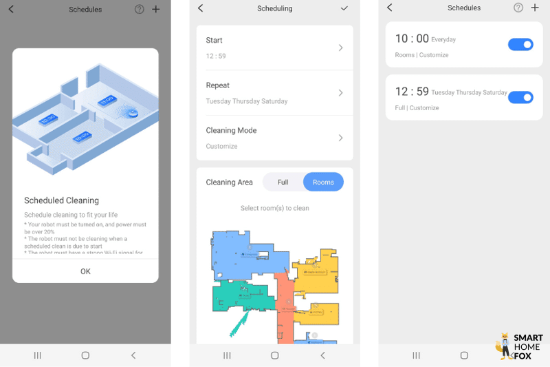 Reinigungsplan wird in der Roborock S7 Pro Ultra App eingerichtet
